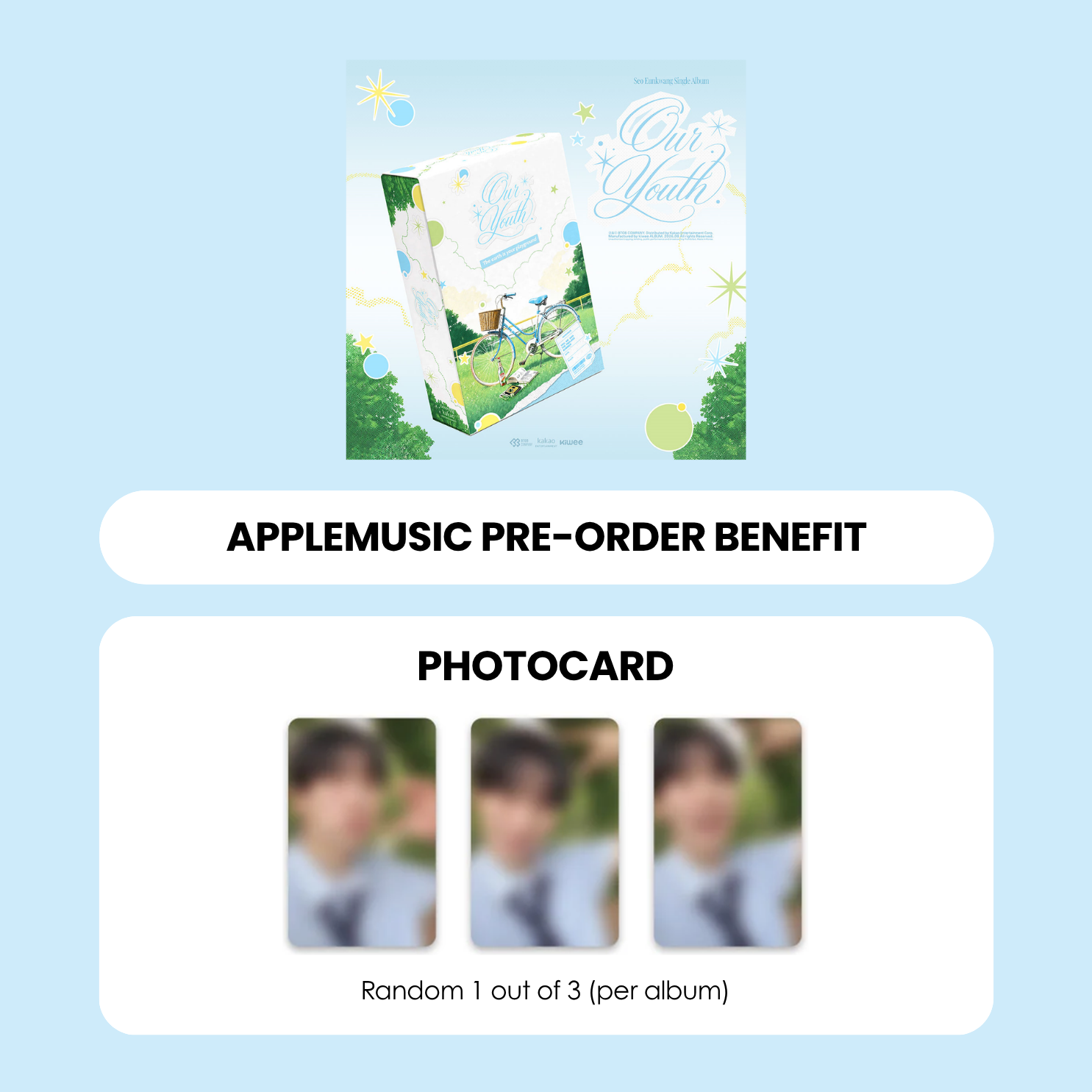 SEO EUNKWANG SINGLE ALBUM - OUR YOUTH + APPLEMUSIC PHOTOCARD (PRE-ORDER)