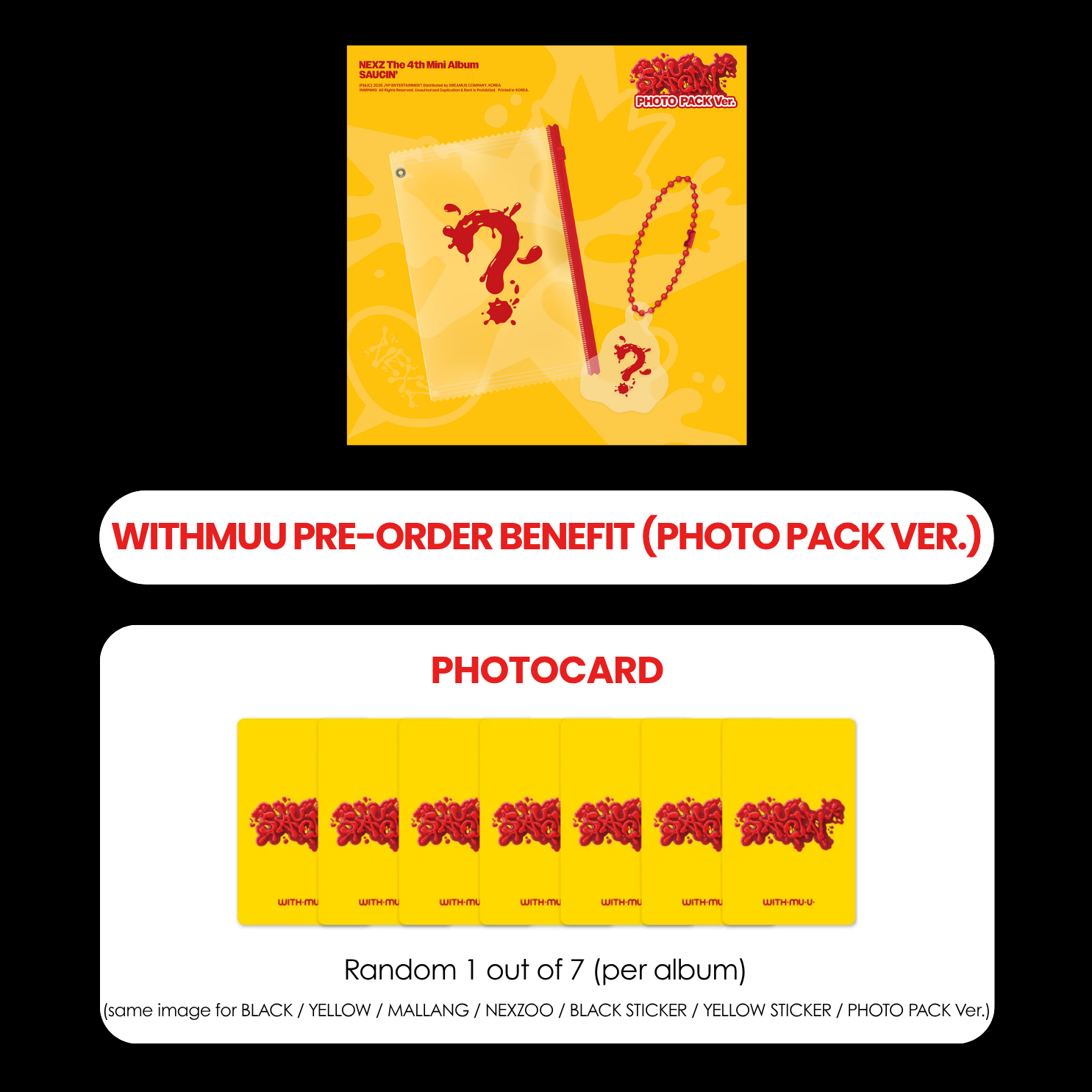 NEXZ 4TH MINI ALBUM - SAUCIN (PHOTO PACK VER.) + WITHMUU PHOTOCARD (PRE-ORDER)