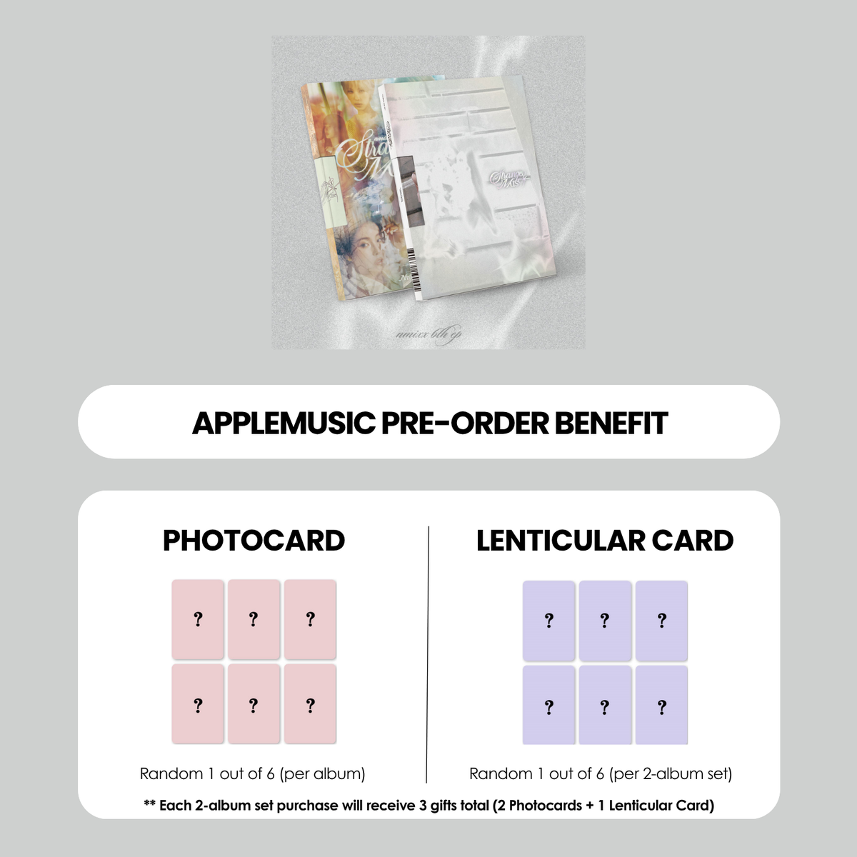 NMIXX 6TH EP ALBUM - STRANGE MUSE + APPLEMUSIC PHOTOCARD + LENTICULAR CARD (PRE-ORDER)