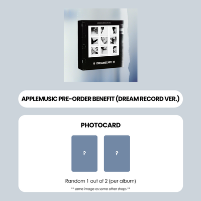 JEONGHAN X JOSHUA 1ST MINI ALBUM - DREAMSCAPE (DREAM RECORD VER.) + APPLEMUSIC PHOTOCARD (PRE-ORDER)