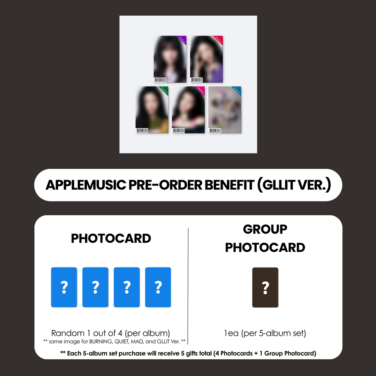 ILLIT 5TH MINI ALBUM - BREAK EVEN (GLLIT VER.) + APPLEMUSIC PHOTOCARD (PRE-ORDER)