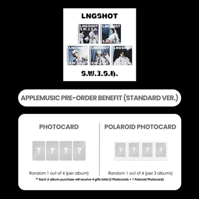 LNGSHOT EP ALBUM - S.W.I.S.H. (STANDARD VER.) + APPLEMUSIC PHOTOCARD (PRE-ORDER)