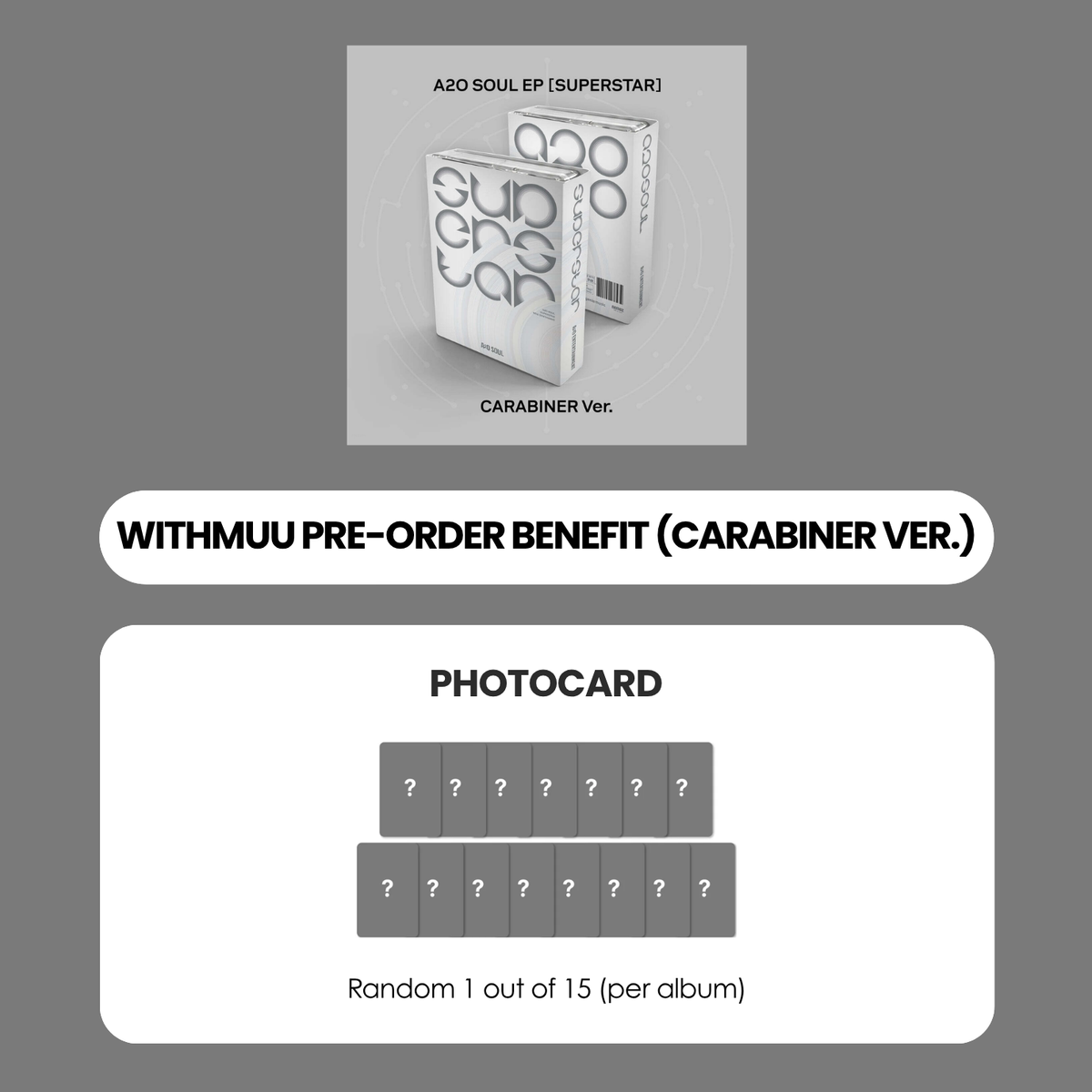A2O SOUL EP ALBUM - SUPERSTAR (CARABINER VER.) + WITHMUU PHOTOCARD  (PRE-ORDER)