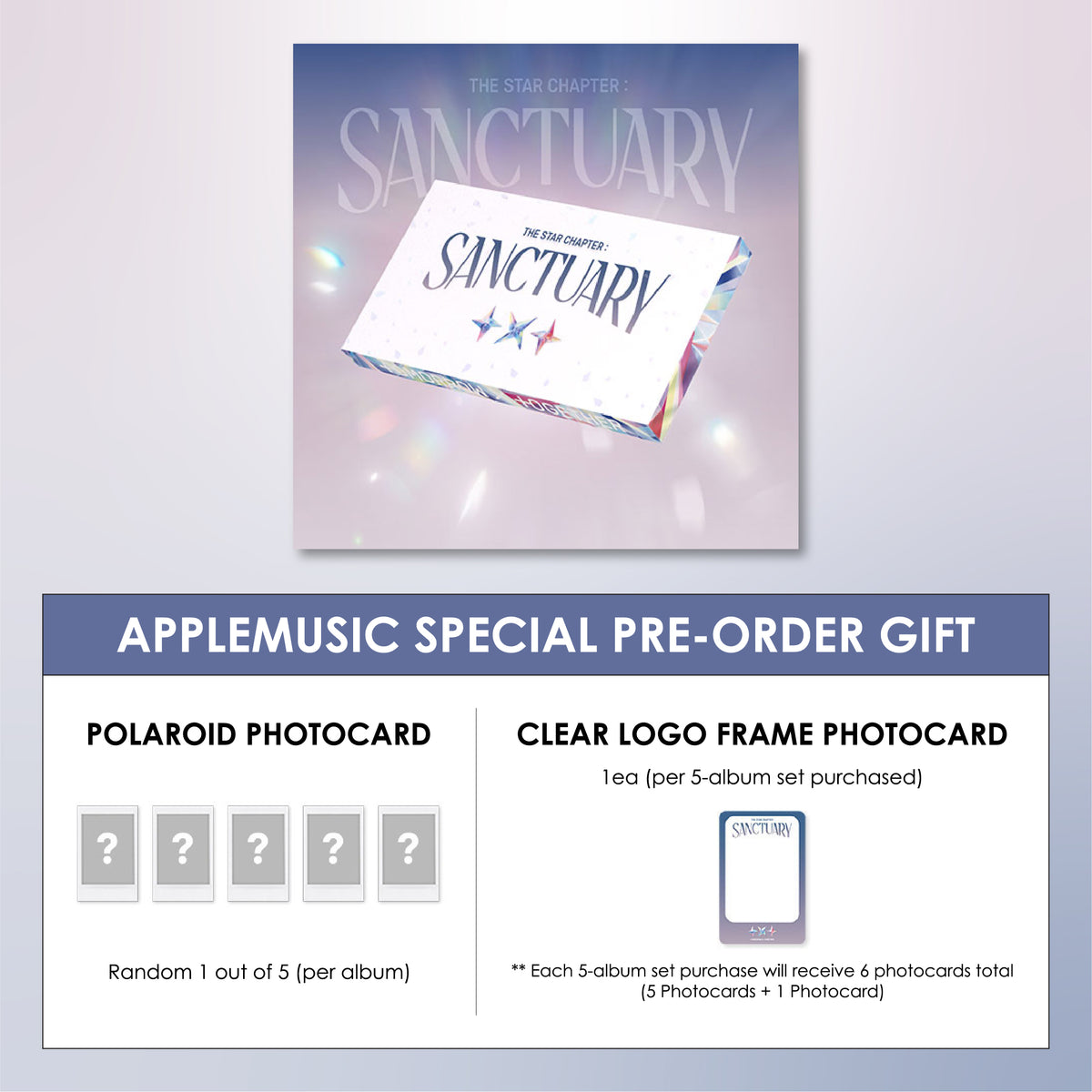 TXT 7TH MINI ALBUM - THE STAR CHAPTER : SANCTUARY (ANGEL VER.) + 