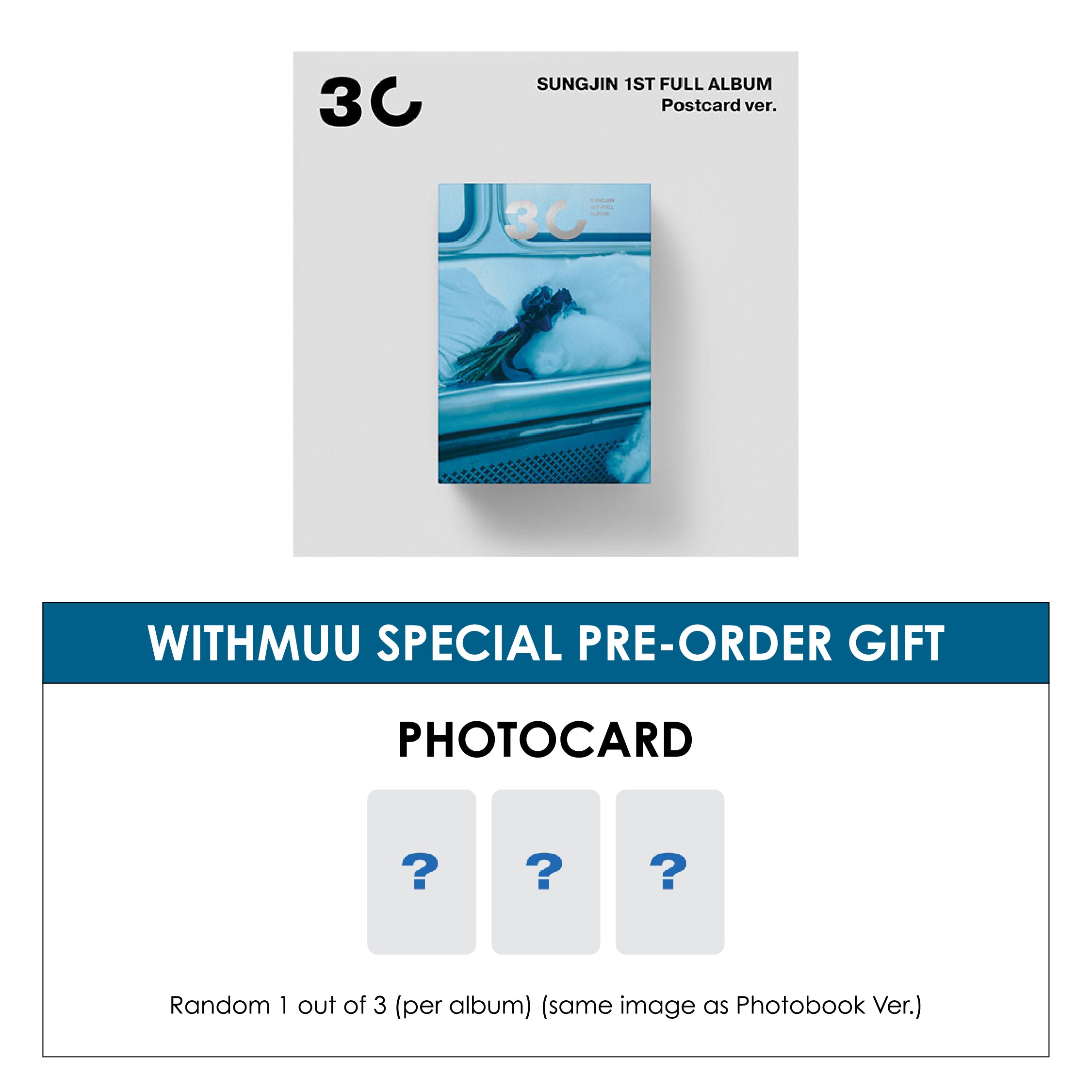 SUNGJIN 1ST ALBUM - 30 (POSTCARD VER.) + WITHMUU PHOTOCARD