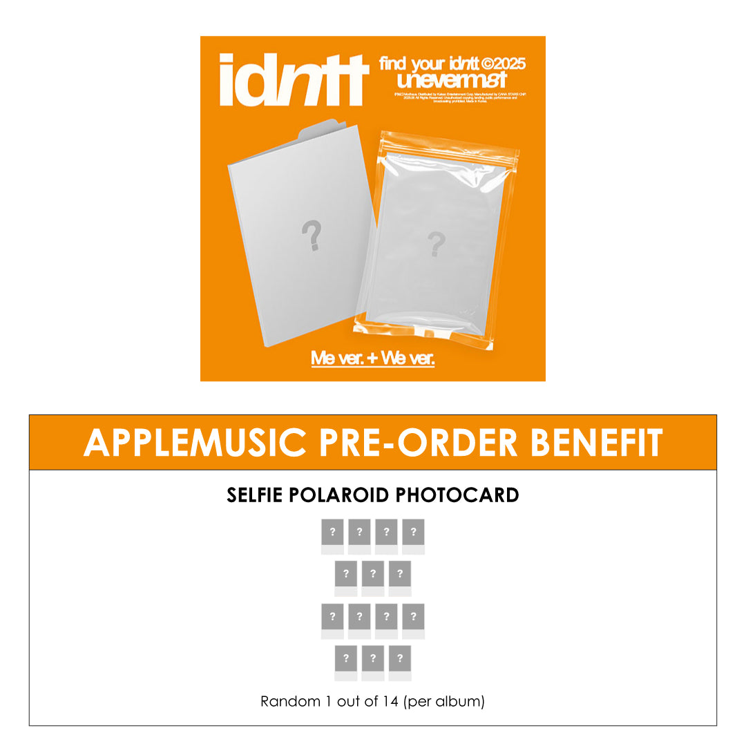 IDNTT MINI ALBUM - UNEVERMET + APPLEMUSIC PHOTOCARD