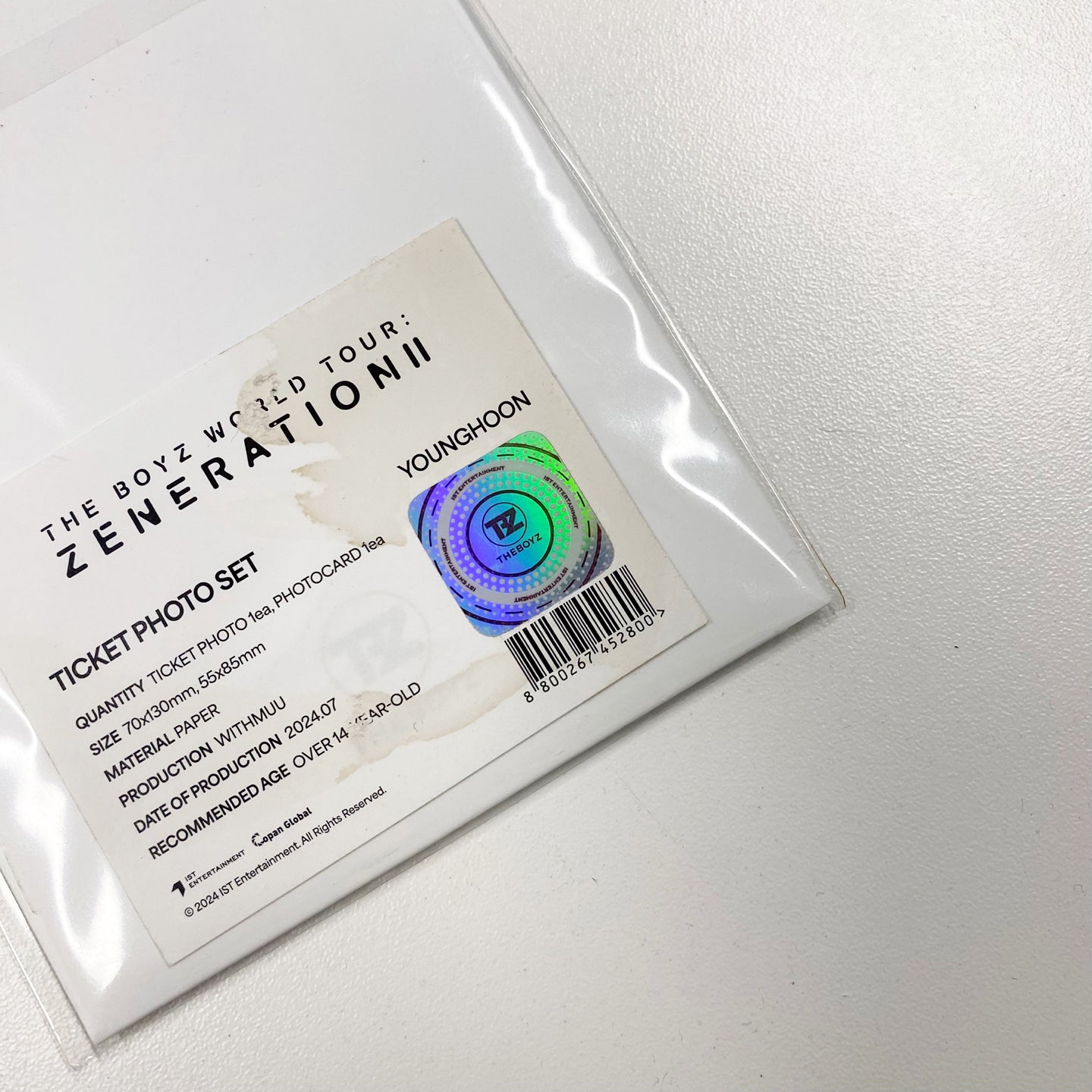 THE BOYZ WORLD TOUR : ZENERATION2 OFFICIAL MD - 13. PHOTO TICKET SET [SECOND CHANCE] - 01