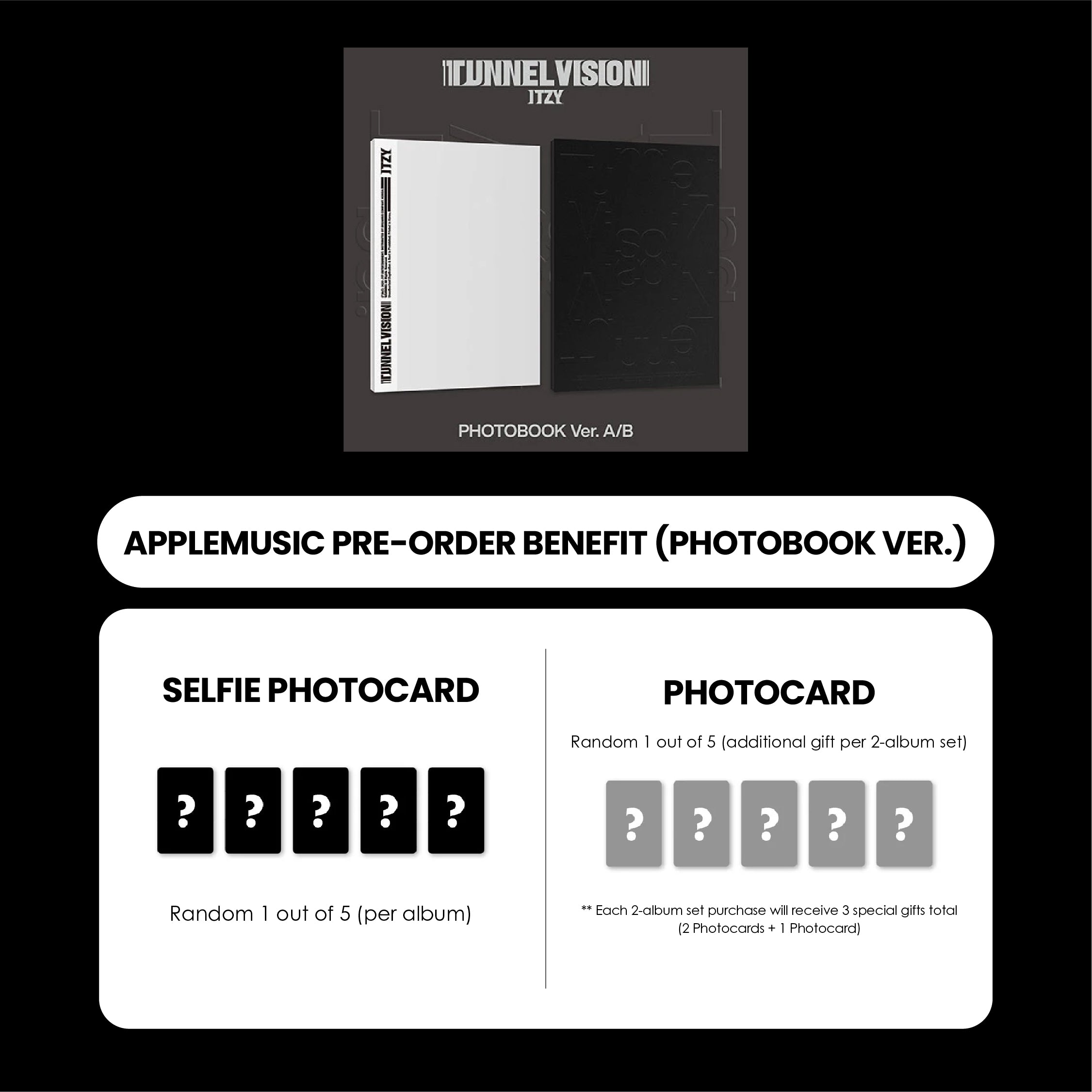 ITZY ALBUM - TUNNEL VISION (PHOTOBOOK VER.) + APPLEMUSIC PHOTOCARD (PRE-ORDER)