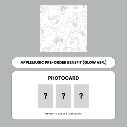 XNGHAN&XOUL 1ST MINI ALBUM - GLOW (GLOW VER.) + APPLEMUSIC PHOTOCARD