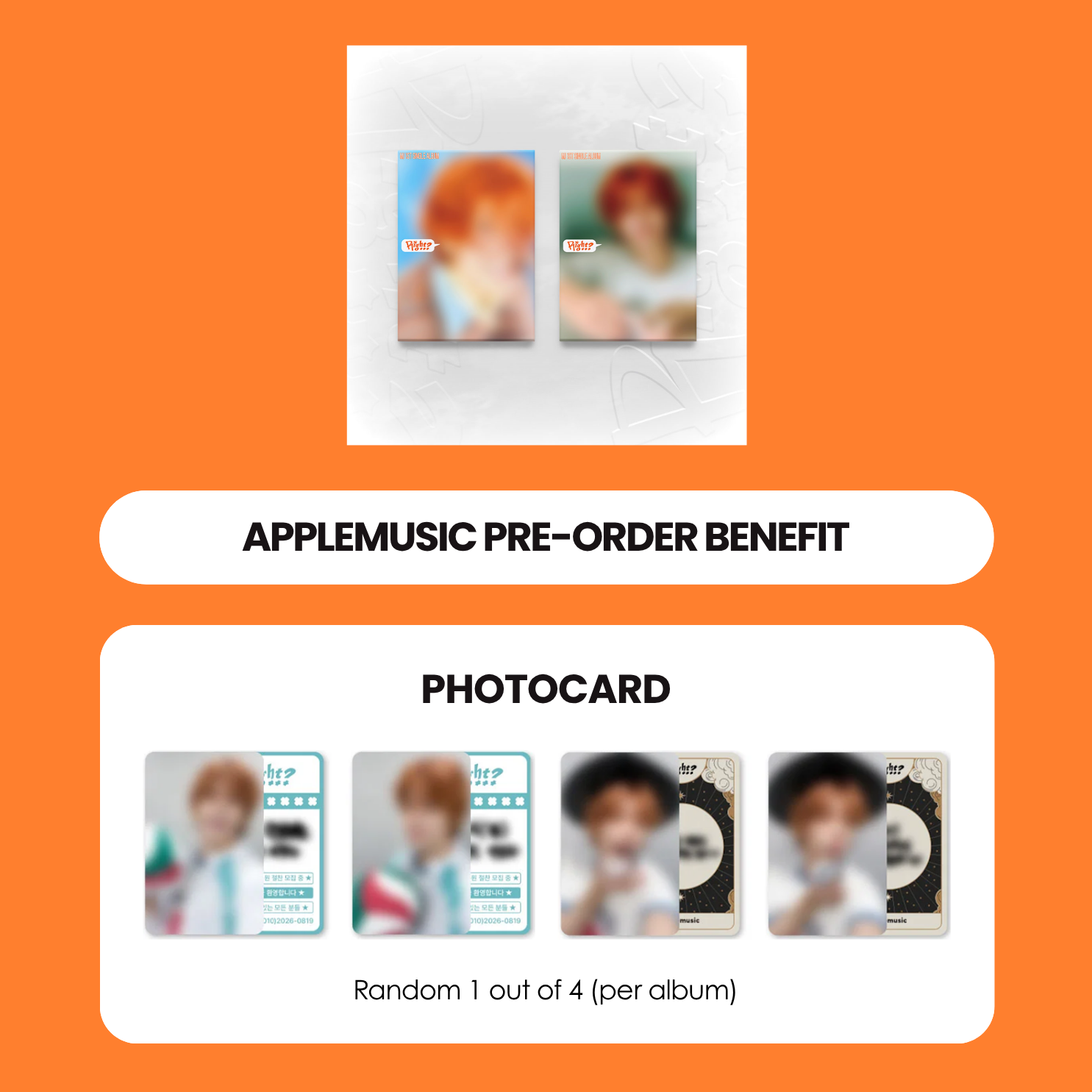 MJ 1ST SINGLE ALBUM - RIGHT..? + APPLEMUSIC PHOTOCARD (PRE-ORDER)