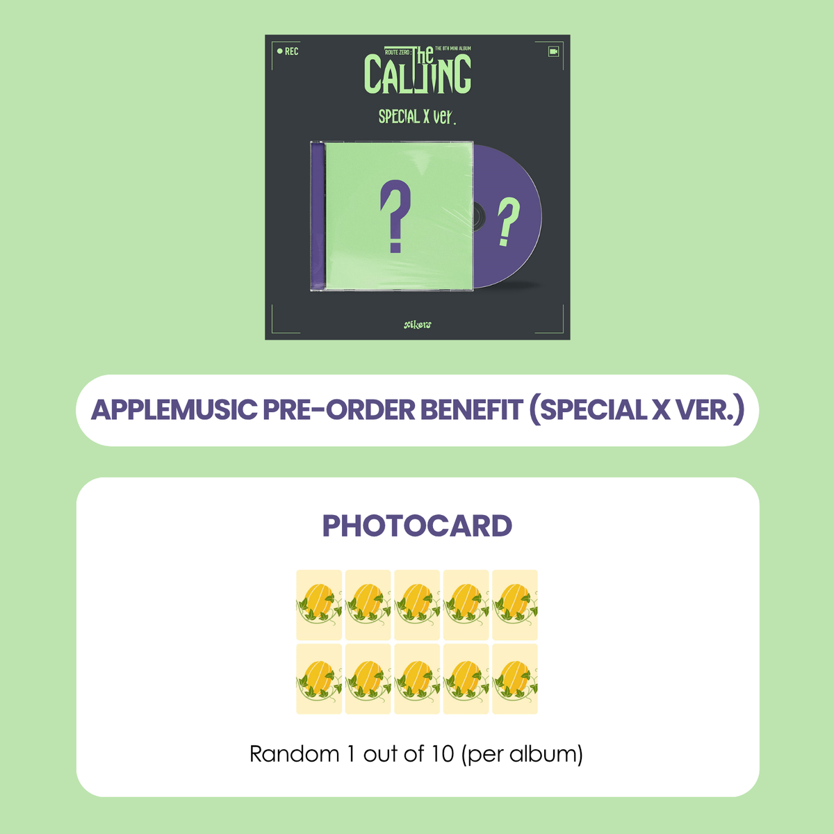 XIKERS 8TH MINI ALBUM - ROUTE ZERO : THE CALLING (SPECIAL X VER.) + APPLEMUSIC PHOTOCARD (PRE-ORDER)