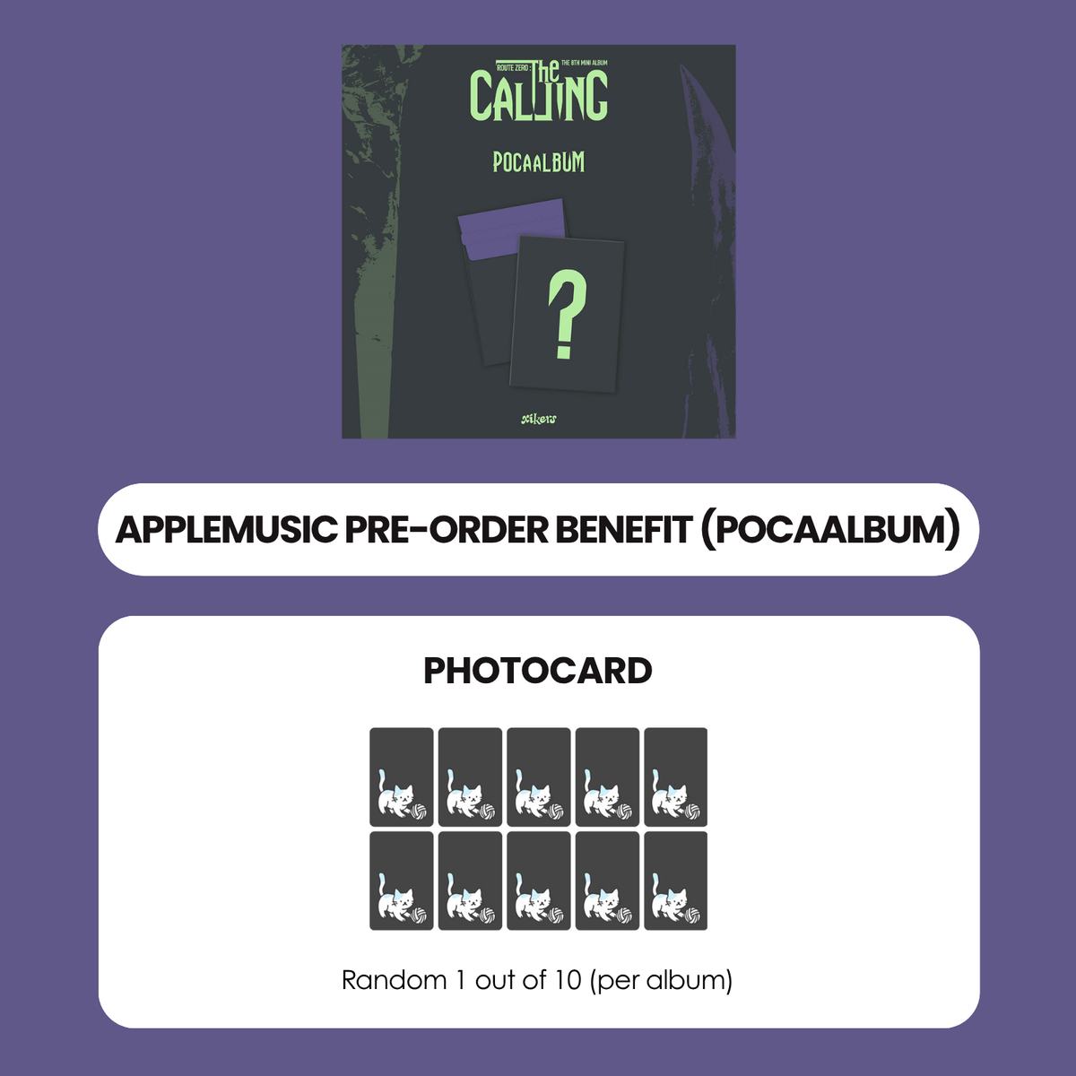 XIKERS 8TH MINI ALBUM - ROUTE ZERO : THE CALLING (POCAALBUM) + APPLEMUSIC PHOTOCARD (PRE-ORDER)