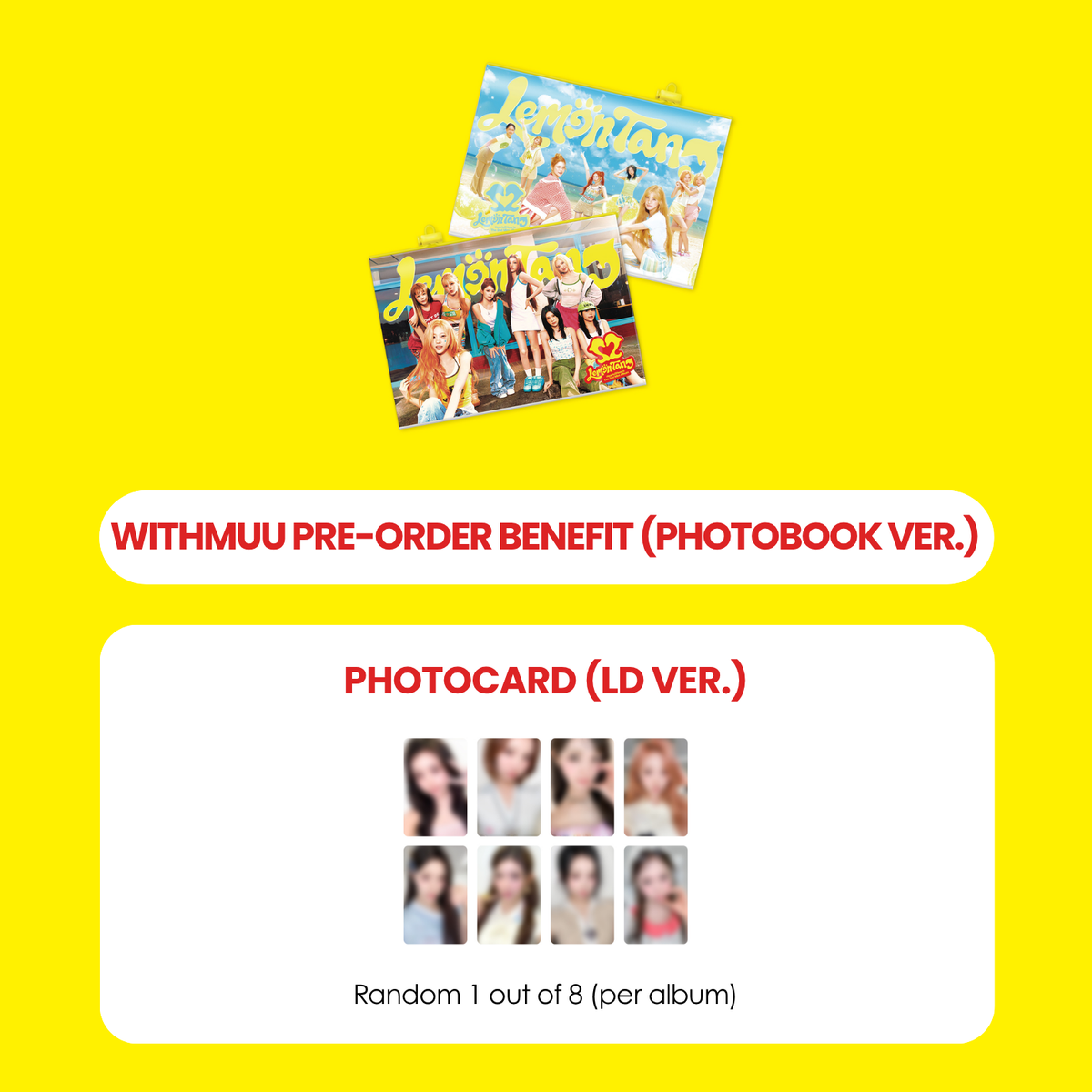 HEARTS2HEARTS 2ND MINI ALBUM - LEMON TANG (PHOTOBOOK VER.) + WITHMUU PHOTOCARD (LD VER.) (PRE-ORDER)