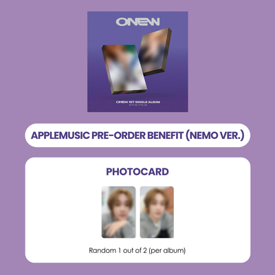 ONEW 1ST SINGLE ALBUM - CHAKGAK (NEMO VER.) + APPLEMUSIC PHOTOCARD (PRE-ORDER)