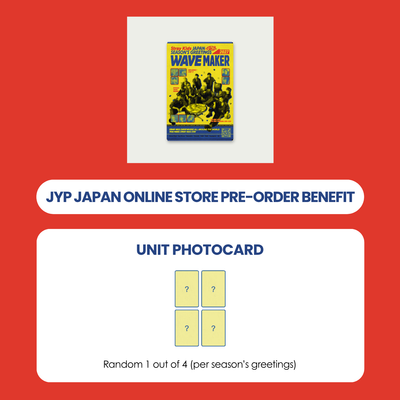 STRAY KIDS 2027 JAPAN SEASON'S GREETINGS - WAVE MAKER (FC VER.) + JYP JAPAN PHOTOCARD (PRE-ORDER)