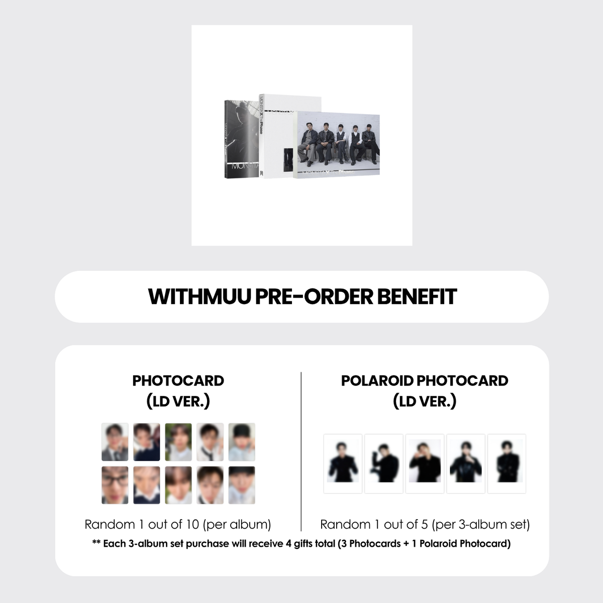 MONSTA X EP ALBUM - THE PHASE + WITHMUU PHOTOCARD (LD VER.) (PRE-ORDER)