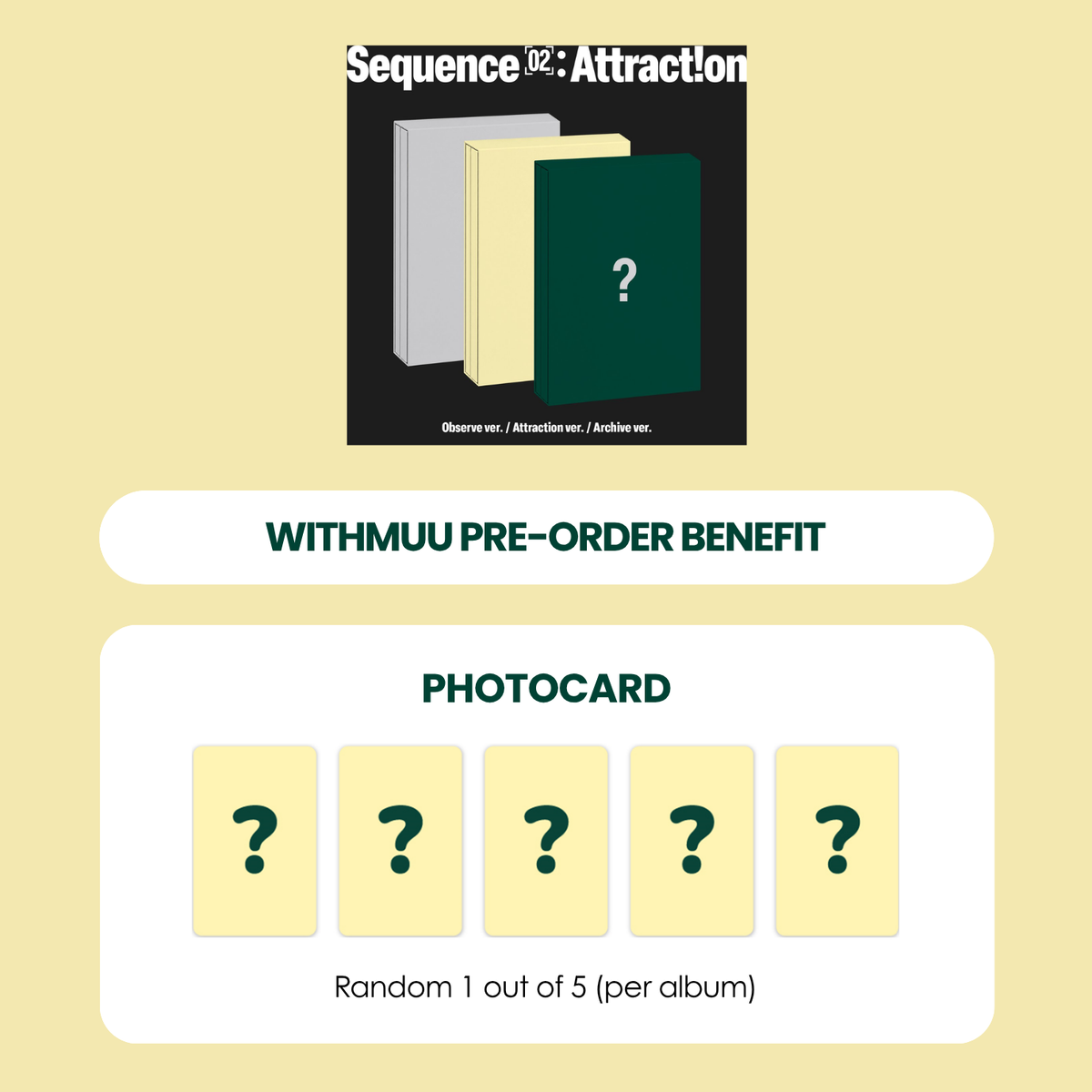 AND2BLE 2ND MINI ALBUM - SEQUENCE 02: ATTRACTION + WITHMUU PHOTOCARD (PRE-ORDER)