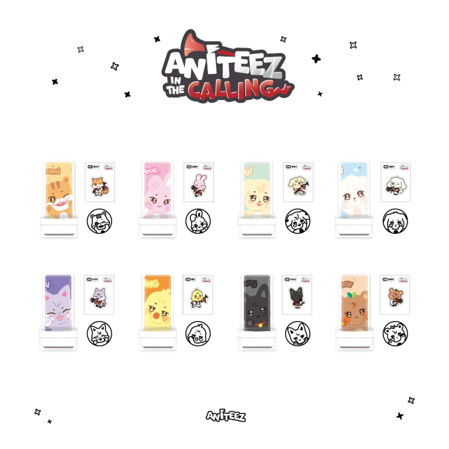 ATEEZ X ANITEEZ [ANITEEZ IN THE CALLING] OFFICIAL MD - 23. STAMP (PRE-ORDER)