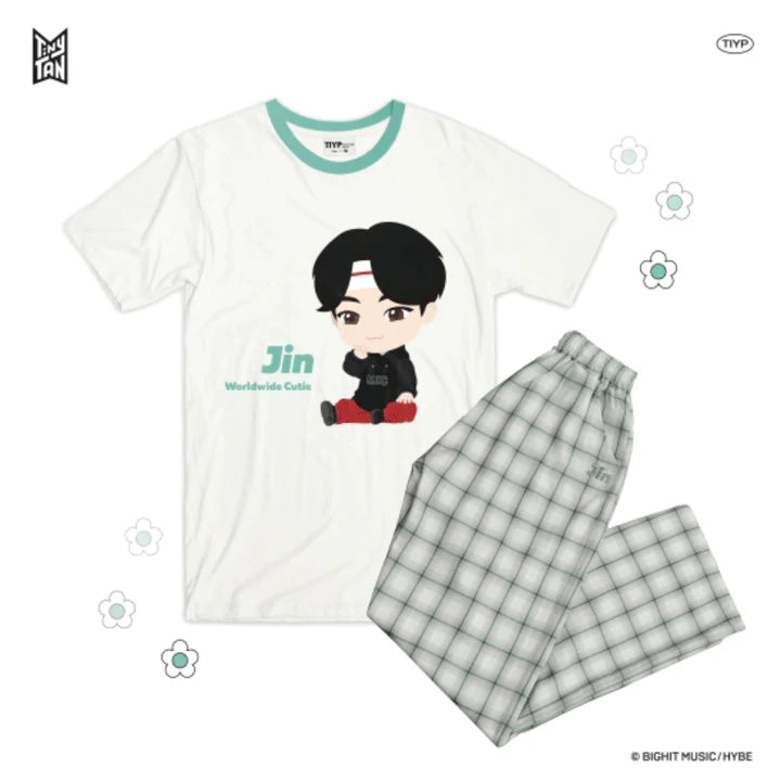 TINYTAN OFFICIAL MD - LICENSED CHECKED PATTERN LOUNGEWEAR BY TIYP
