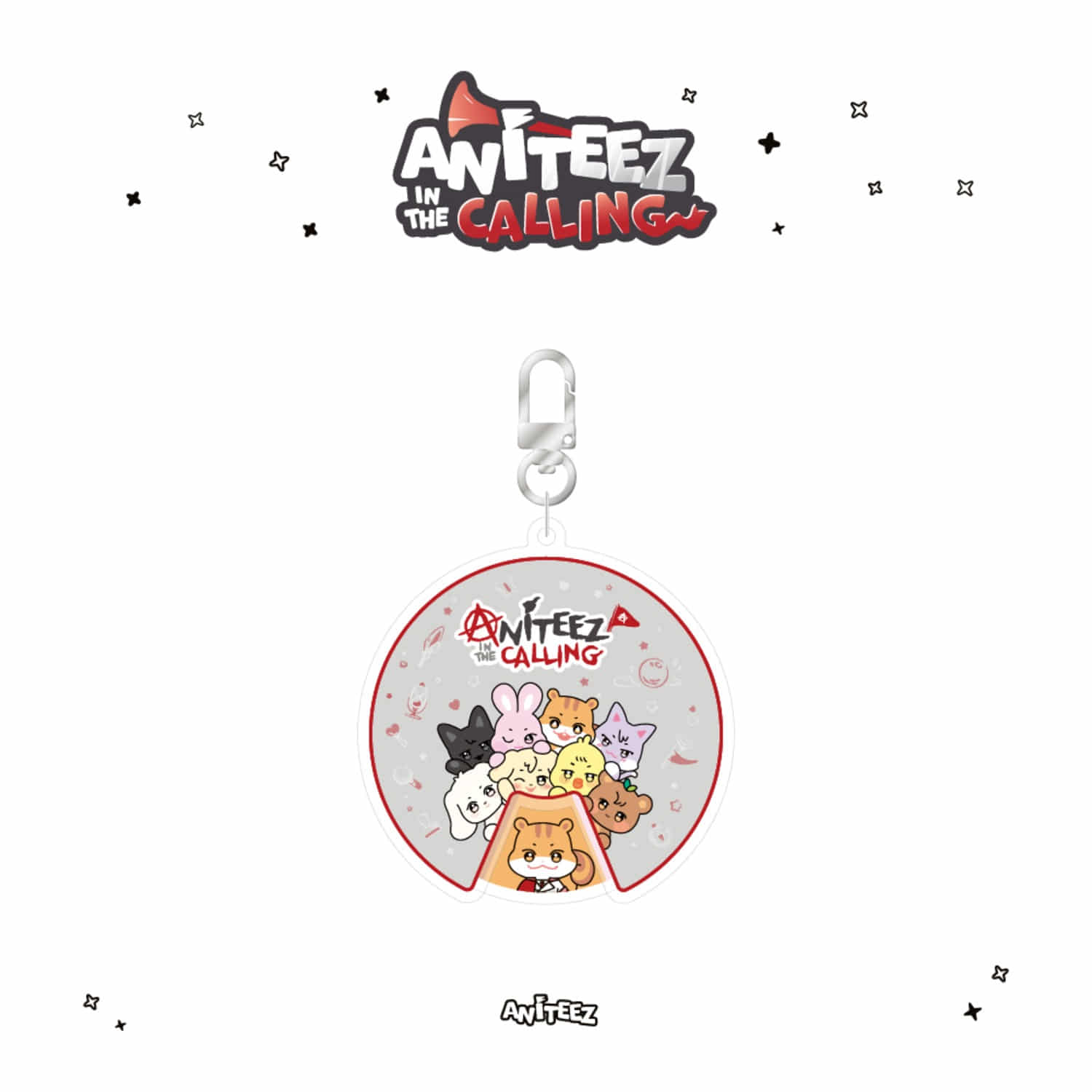 ATEEZ X ANITEEZ [ANITEEZ IN THE CALLING] OFFICIAL MD - 05. ACRYLIC ROULETTE KEYRING (PRE-ORDER)