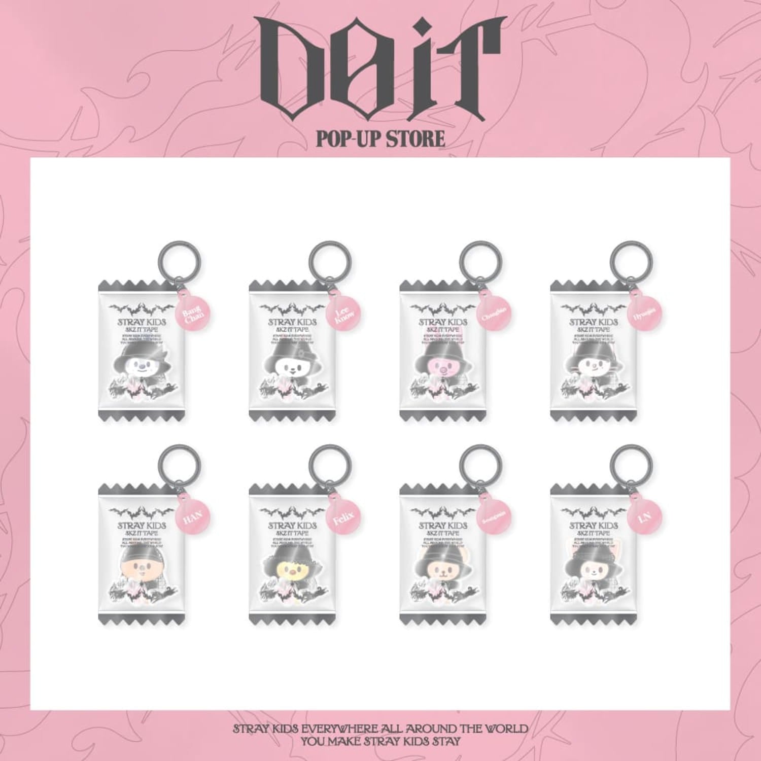 STRAY KIDS [DO IT] POP-UP STORE OFFICIAL MD - 04. SKZOO SHAKER KEYRING (PRE-ORDER)
