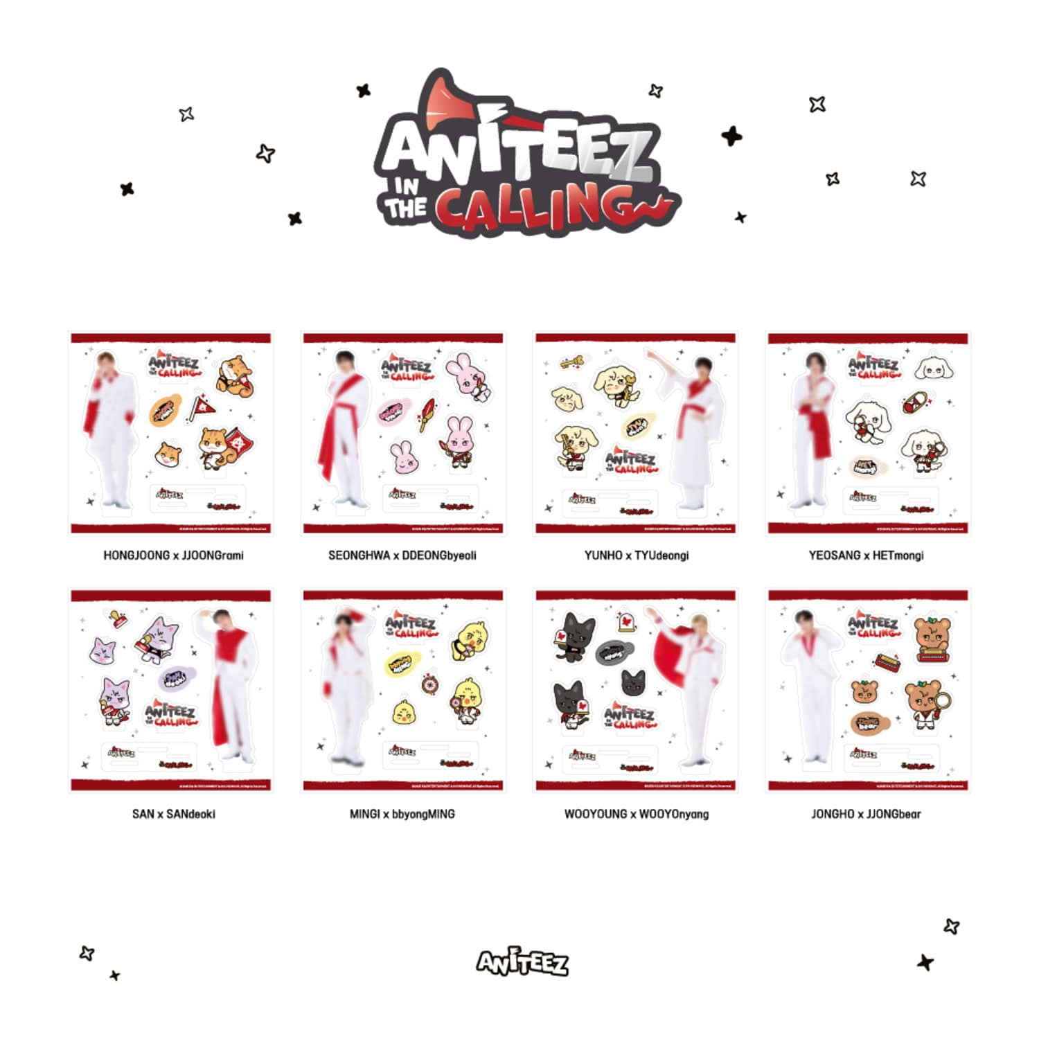 ATEEZ X ANITEEZ [ANITEEZ IN THE CALLING] OFFICIAL MD - 17. ACRYLIC DIY KIT (PRE-ORDER)