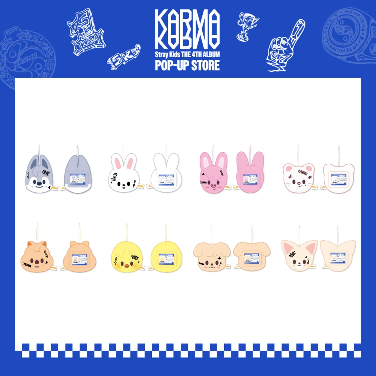 STRAY KIDS POP-UP STORE [KARMA] OFFICIAL MD - 15. SKZOO NAME TAG (KARMA VER.) (PRE-ORDER)