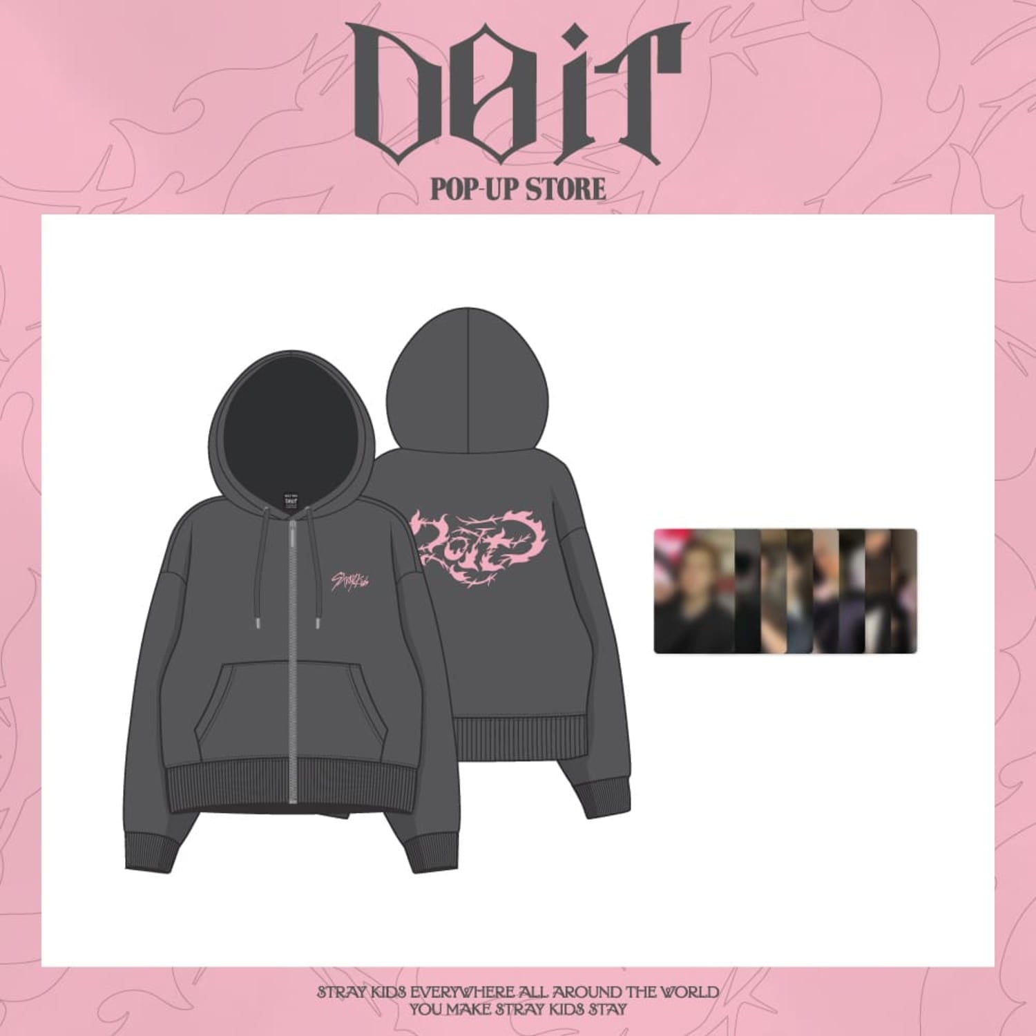 STRAY KIDS [DO IT] POP-UP STORE OFFICIAL MD - 08. ZIP-UP HOODIE (PRE-ORDER)