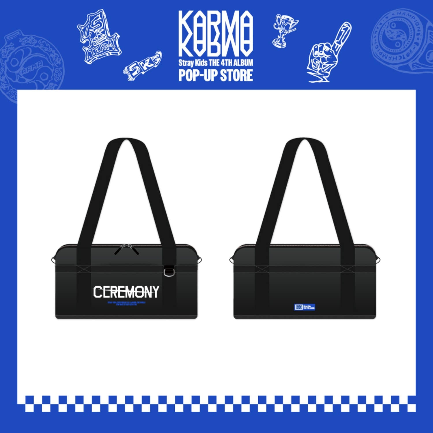 STRAY KIDS POP-UP STORE [KARMA] OFFICIAL MD - 04. DUFFEL BAG (PRE-ORDER)
