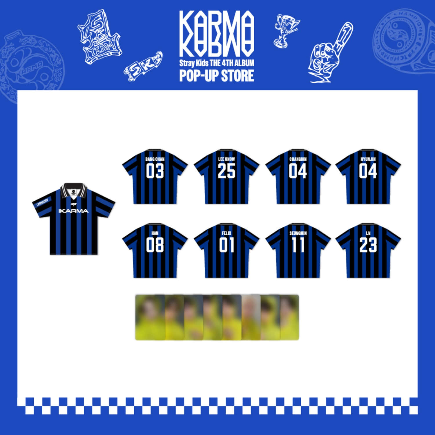 STRAY KIDS POP-UP STORE [KARMA] OFFICIAL MD - 16. UNIFORM T-SHIRT (PRE-ORDER)
