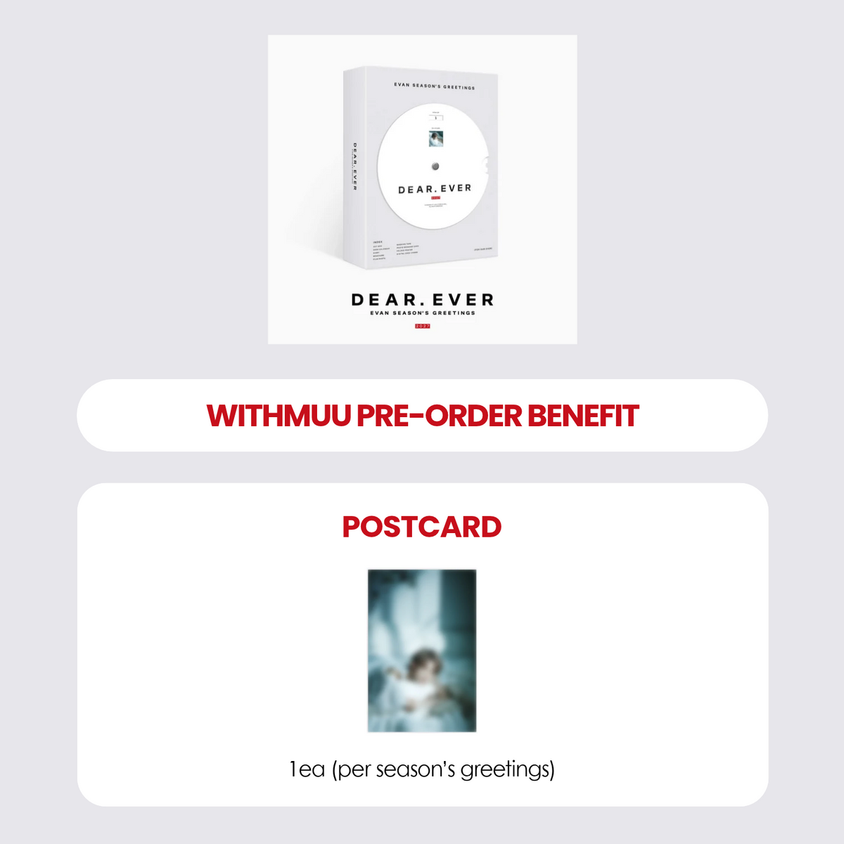 EVAN 2027 SEASON'S GREETINGS - DEAR. EVER + WITHMUU POSTCARD (PRE-ORDER)