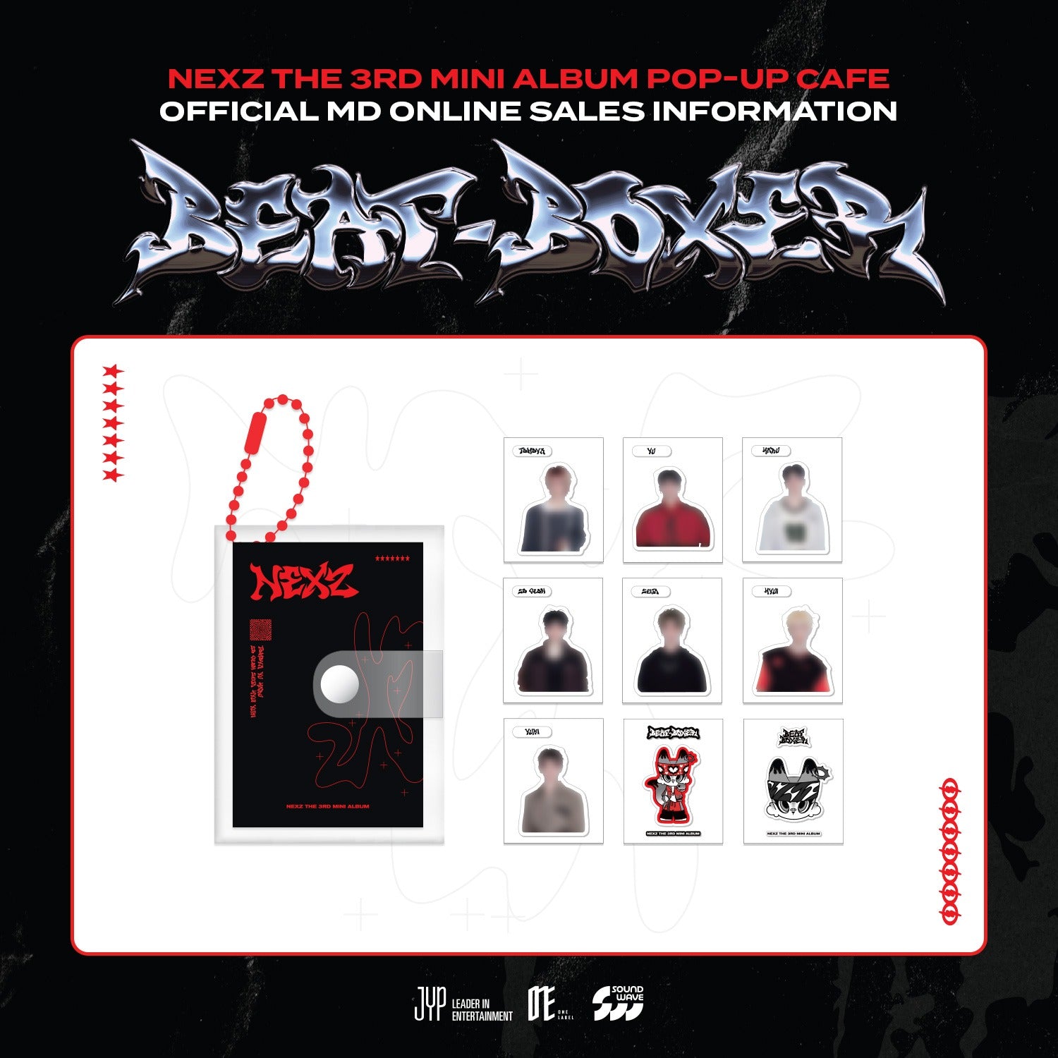 NEXZ 3RD MINI ALBUM [BEAT BOXER] POP-UP CAFE OFFICIAL MD - 01. TTIBU STICKER SET (PRE-ORDER)