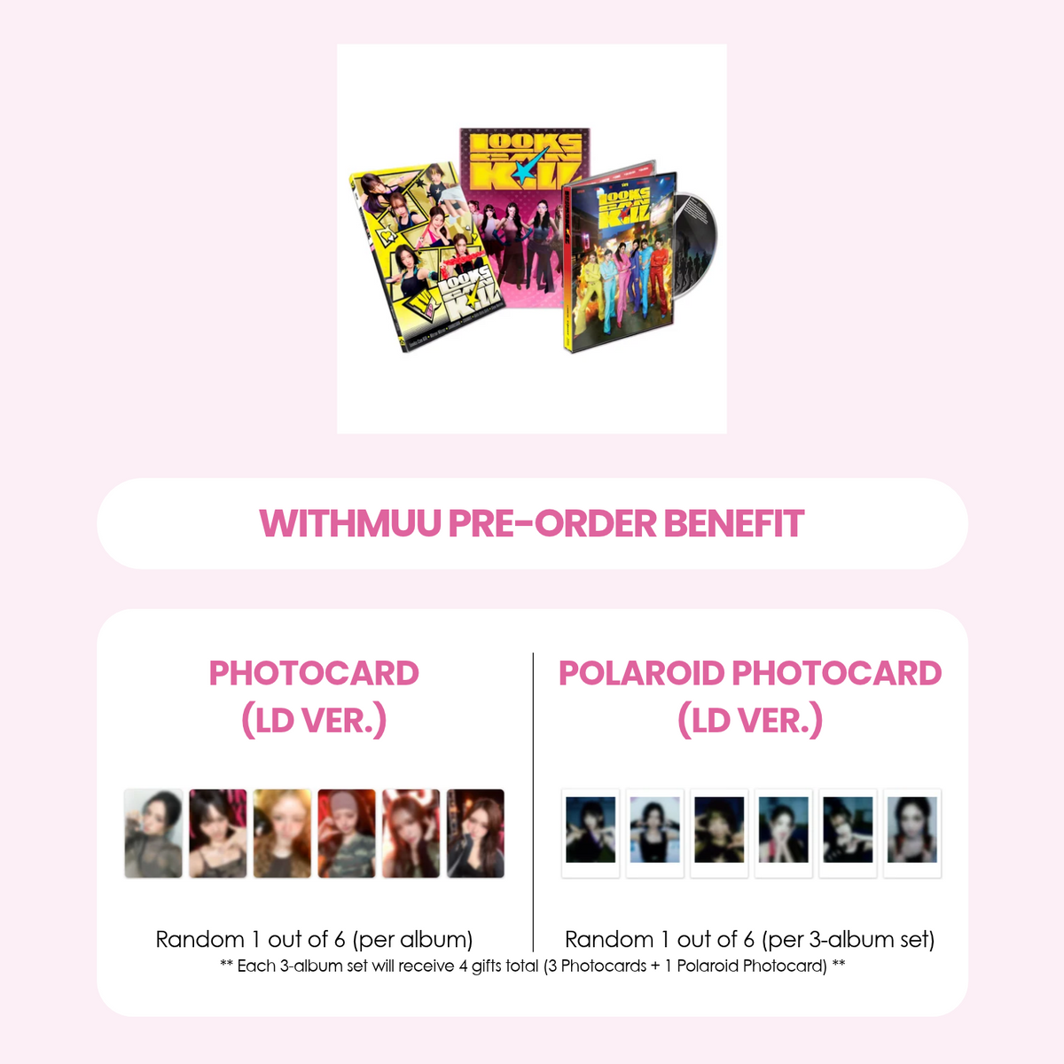IVE 5TH EP ALBUM - LOOKS CAN KILL + WITHMUU PHOTOCARD (LD VER.) (PRE-ORDER)