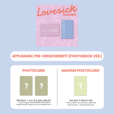 CHAERYEONG 1ST MINI ALBUM - LOVESICK (PHOTOBOOK VER.) + APPLEMUSIC PHOTOCARD (PRE-ORDER)
