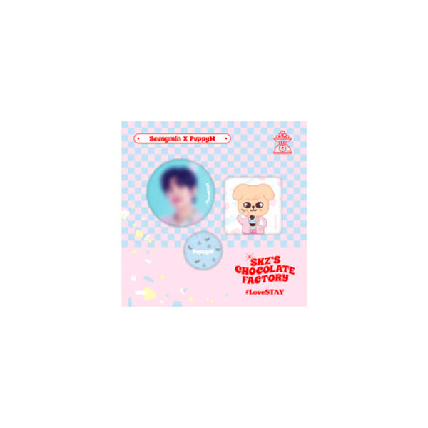 STRAY KIDS 2ND #LOVESTAY 'SKZ'S CHOCOLATE FACTORY' SKZOO - SKZ X SKZOO PIN BUTTON SET