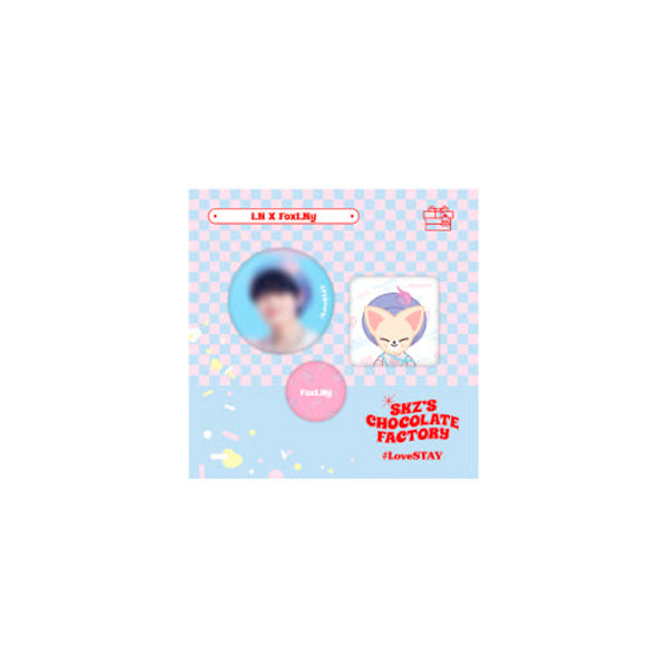STRAY KIDS 2ND #LOVESTAY 'SKZ'S CHOCOLATE FACTORY' SKZOO - SKZ X SKZOO PIN BUTTON SET