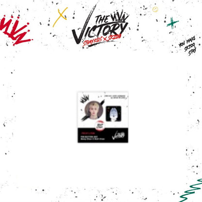 STRAY KIDS X SKZOO 'THE VICTORY' SKZ MD - 07. SKZ X SKZOO PIN BUTTON SET