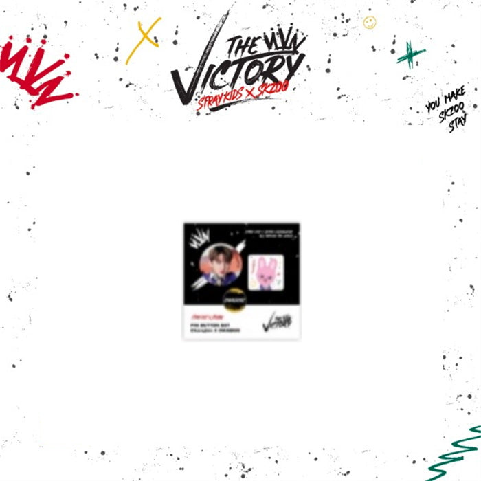 STRAY KIDS X SKZOO 'THE VICTORY' SKZ MD - 07. SKZ X SKZOO PIN BUTTON SET