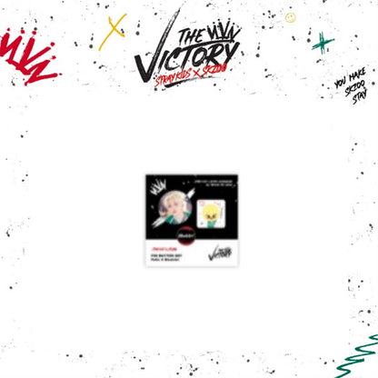 STRAY KIDS X SKZOO 'THE VICTORY' SKZ MD - 07. SKZ X SKZOO PIN BUTTON SET