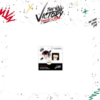 STRAY KIDS X SKZOO 'THE VICTORY' SKZ MD - 07. SKZ X SKZOO PIN BUTTON SET