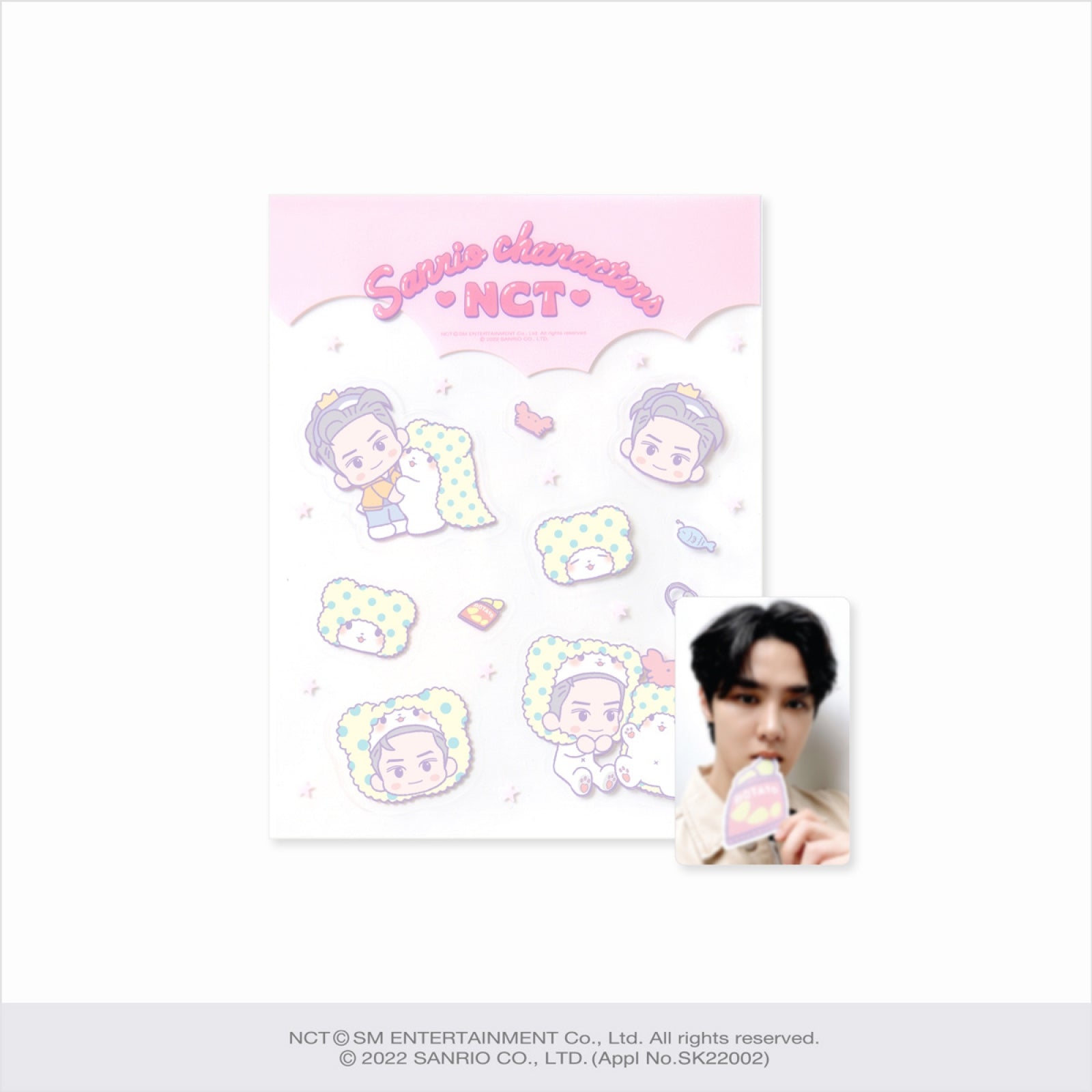NCT X SANRIO CHARACTERS OFFICIAL MD - 10. CLEAR STICKER + PHOTOCARD SET