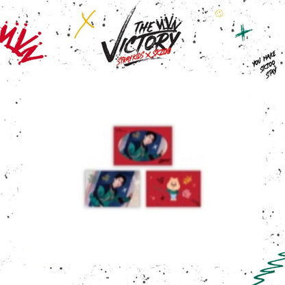 STRAY KIDS X SKZOO 'THE VICTORY' SKZ MD - 10. SKZ X SKZOO POSTCARD & ENVELOPE SET