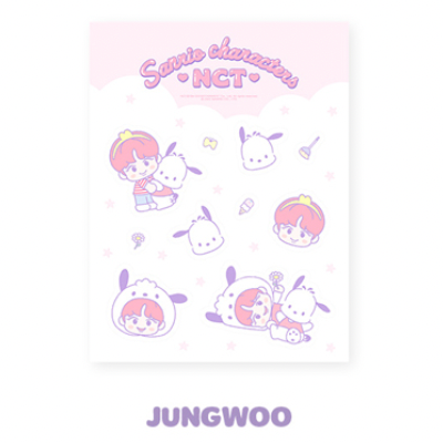 NCT X SANRIO CHARACTERS OFFICIAL MD - 10. CLEAR STICKER + PHOTOCARD SET