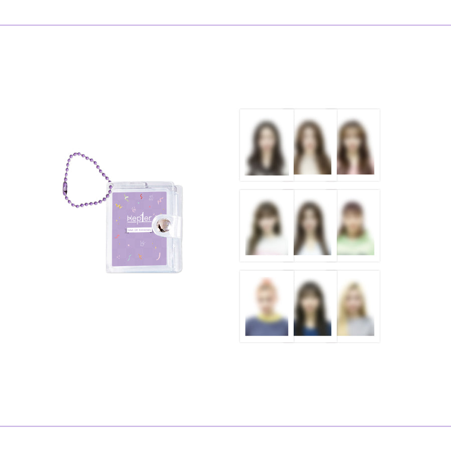 KEP1ER [DEBUT 1ST ANNIVERSARY] OFFICIAL MD - 03. MINI PHOTO BINDER KEYRING + ID PHOTO SET