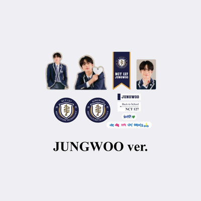 NCT 127 2021 BACK TO SCHOOL KIT OFFICIAL MD - LUGGAGE STICKER + PHOTO CARD SET
