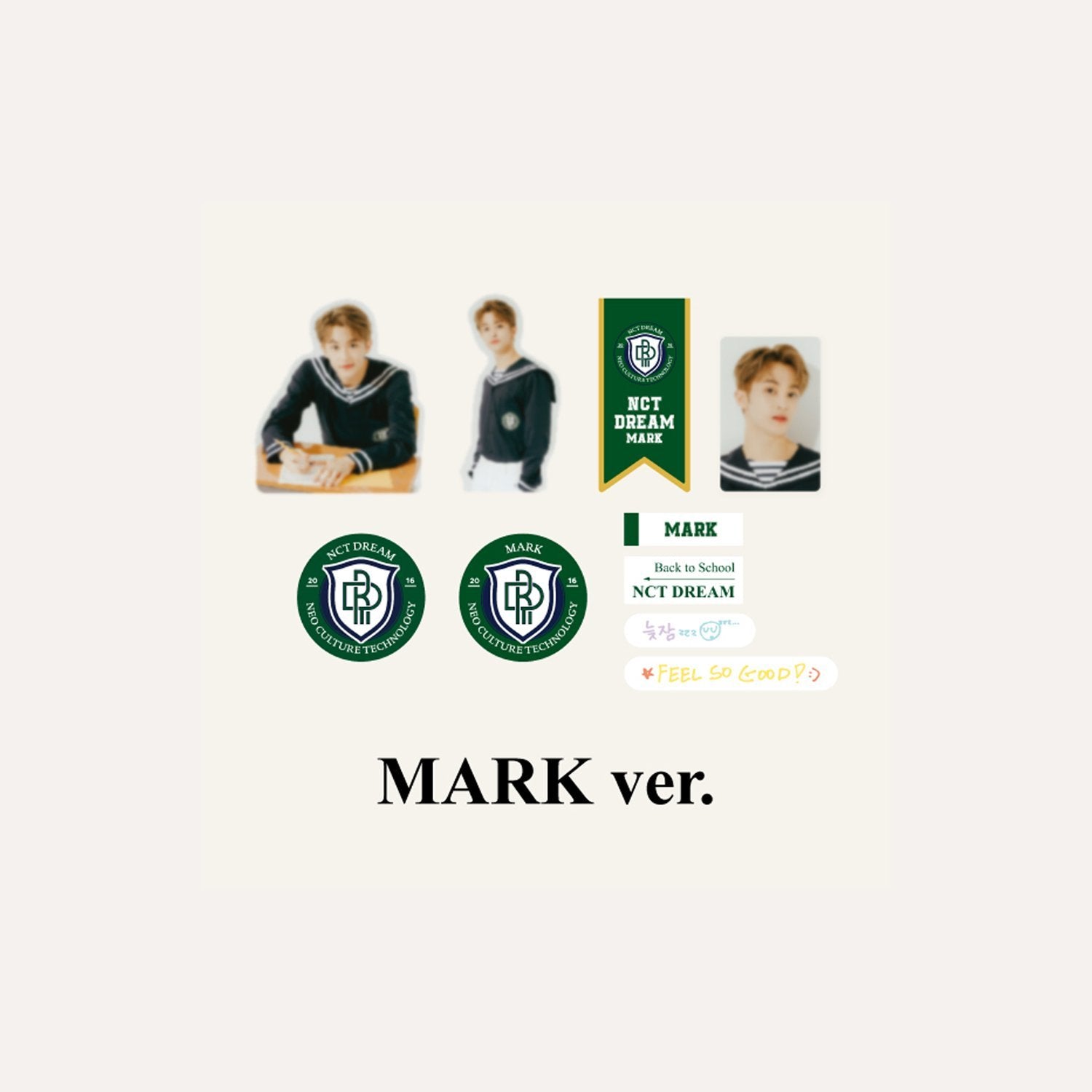 NCT DREAM 2021 BACK TO SCHOOL KIT OFFICIAL MD - LUGGAGE STICKER + PHOTO CARD SET