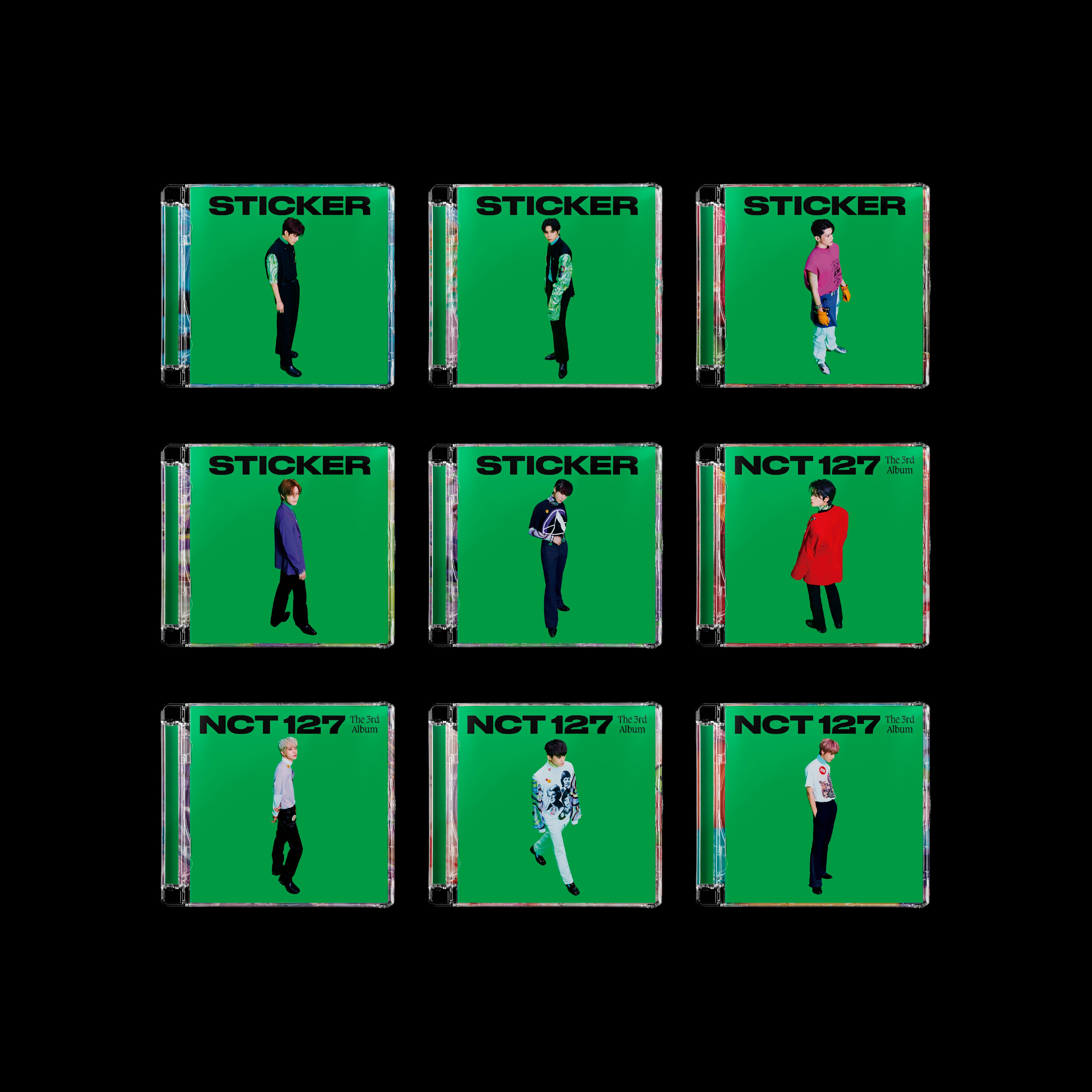NCT 127 3RD ALBUM - STICKER (JEWEL CASE MEMBER VER.) (US VER.)