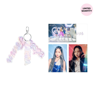 AESPA FOREVER OFFICIAL MD - ACRYLIC KEYRING + POSTCARD SET