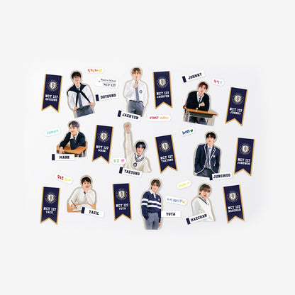 NCT 127 2021 BACK TO SCHOOL KIT OFFICIAL MD - LUGGAGE STICKER + PHOTO CARD SET