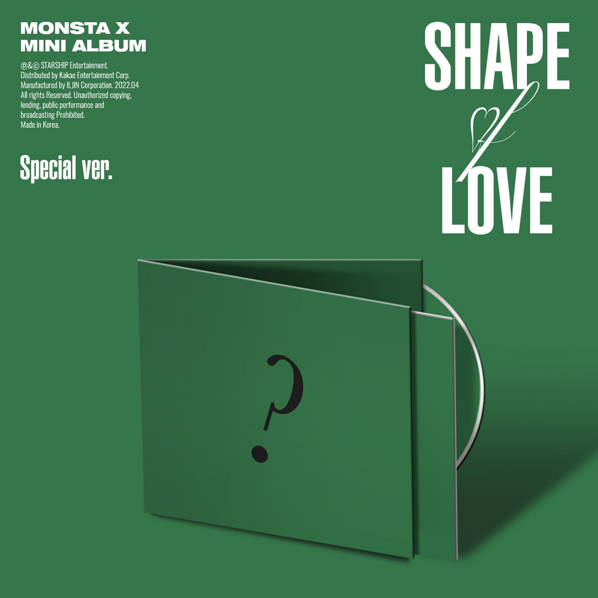 MONSTA X 11TH MINI ALBUM - SHAPE OF LOVE (SPECIAL VER.)
